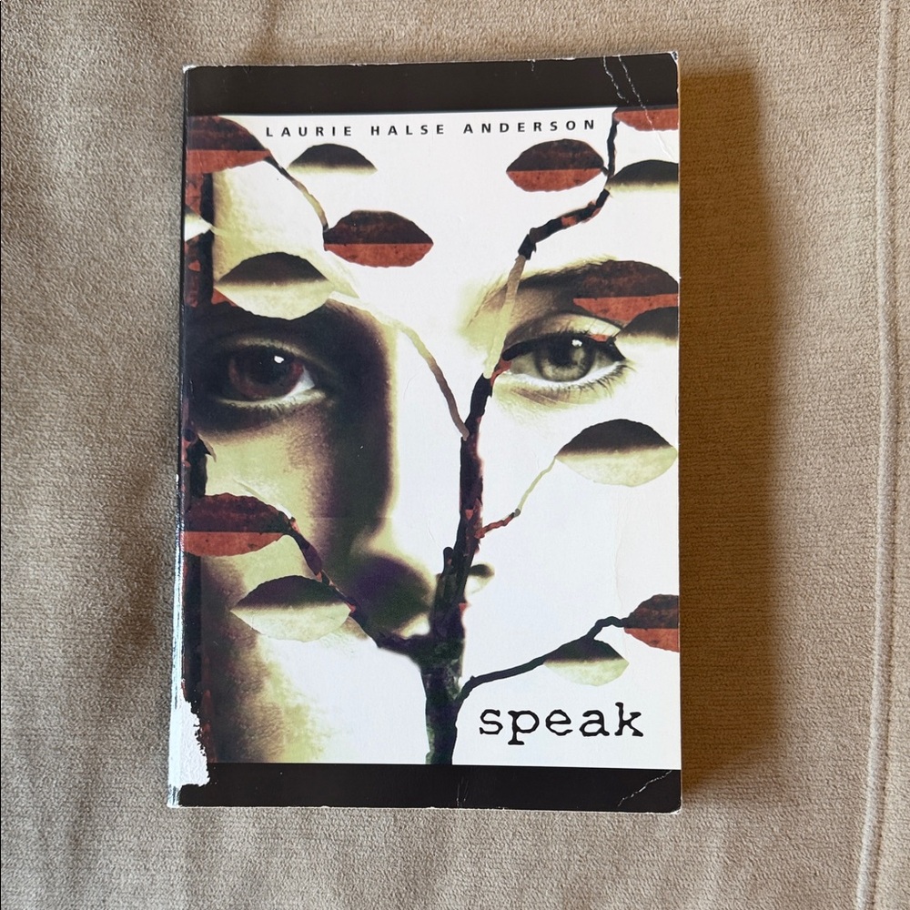 Speak by Laurie Halse Anderson — White/Cream & Brown Cover